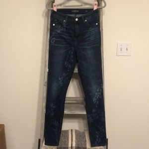 Lucky Brand Jeans High Rise Floral-Dyed Bridgette Skinny